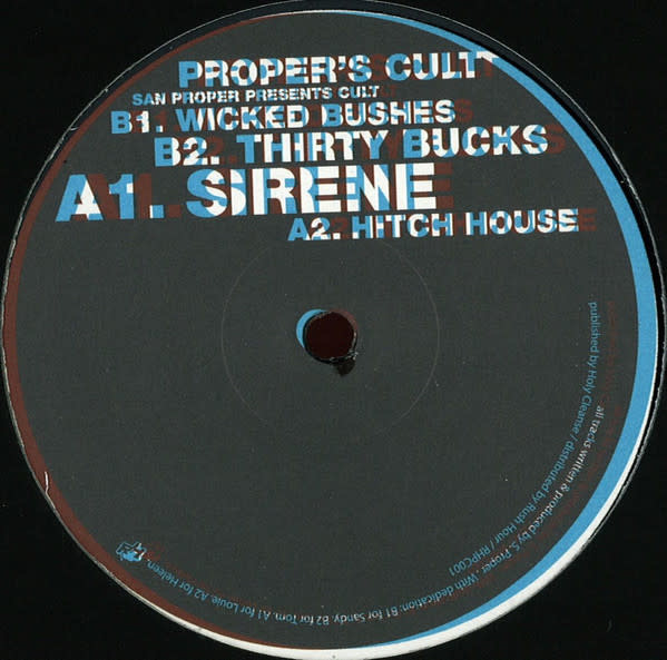 HS San Proper – The Culture EP 12" (2014)