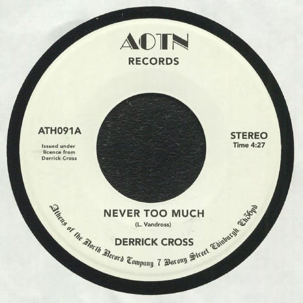 Derrick Cross ‎– Never Too Much 7"