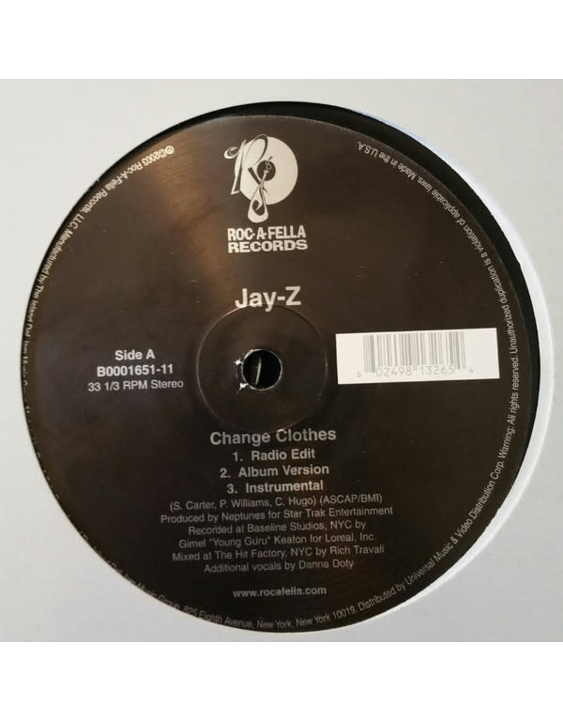 (VINTAGE) Jay-Z - Change Clothes/What More Can I Say 12" [VG+] (2003, US)