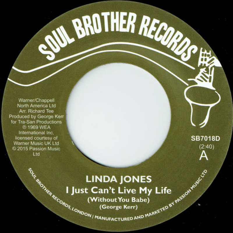 Linda Jones - I Just Can't Leave (I Just Can't Live My Life) 7"