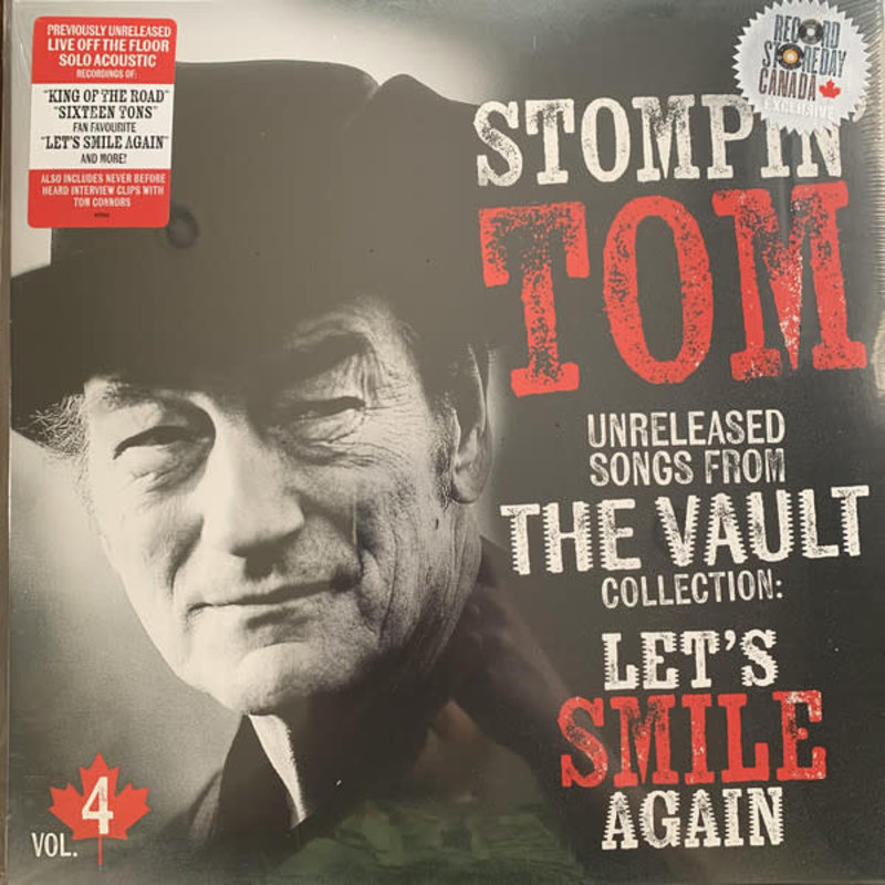Stompin' Tom Connors - Unreleased Songs From The Vault Collection. Volume 4: Let's Smile Again LP [RSD2021 June], Grey with Black Marbling
