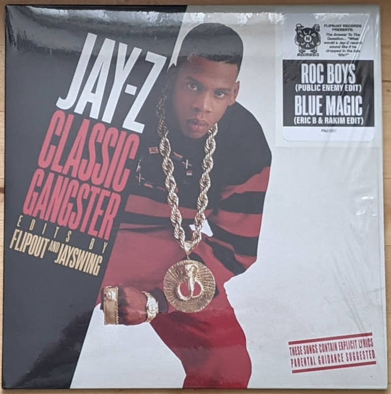 Jay-Z Classic Gangster Edits By Flipout & Jay Swing - ROC Boys (Public Enemy Edit) / Blue Magic (Eric B & Rakim Edit) 7" (2021)