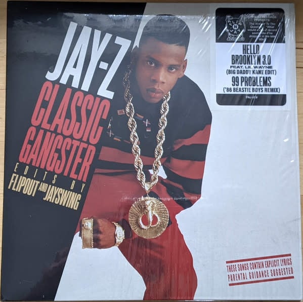 Jay-Z Classic Gangster Edits By Flipout & Jay Swing - Hello Brooklyn 3.0 feat. Lil Wayne (Big Daddy Kane Edit)/99 Problems ('86 Beastie Boys Remix) 7" (2021)