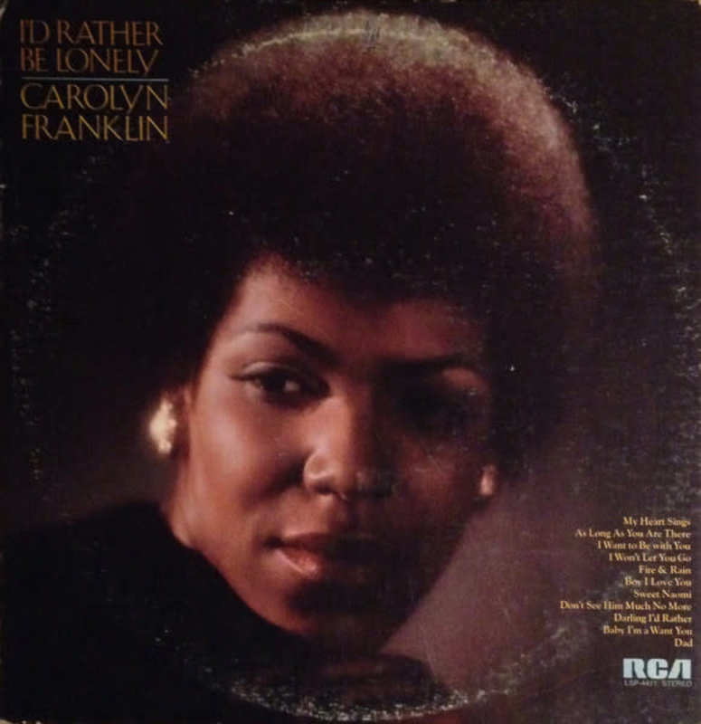 (VINTAGE) Carolyn Franklin - I'd Rather Be Lonely LP [SEALED, Promo Corner Cut](1973,US)