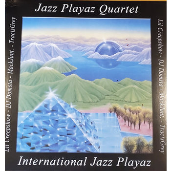 Jazz Playaz Quartet - International Jazz Playaz LP (2021), Limited 150, Clear W/ Blue Splatter