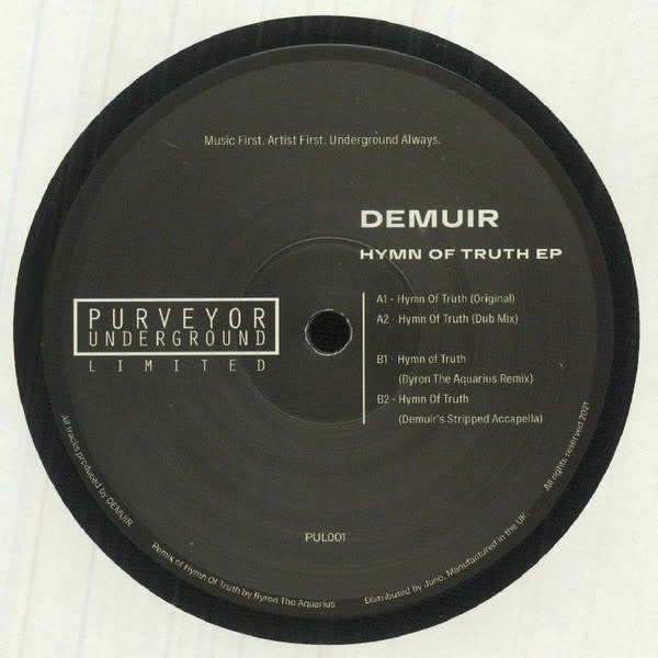 Demuir - Hymn Of Truth EP 12" (2022, Purveyor Underground Limited)