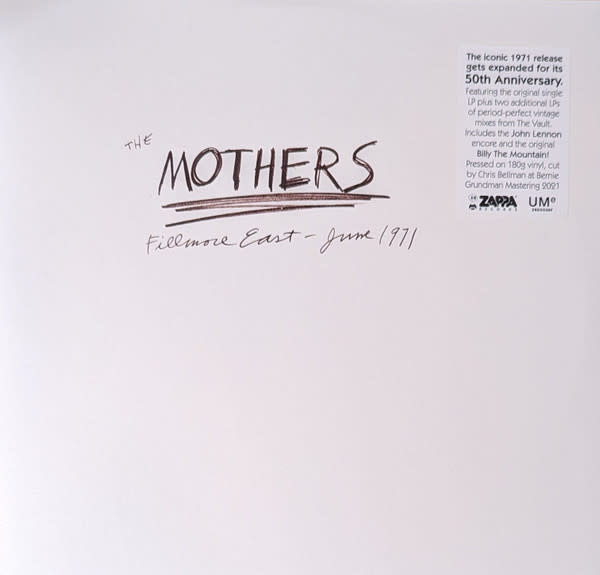 The Mothers – Fillmore East - June 1971 3LP (2022 Reissue), 50th Anniversary Expanded Edition