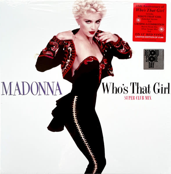 Madonna - Who's That Girl (Super Club Mix) 12" [RSD2022April], Limited 15,000, Red Vinyl