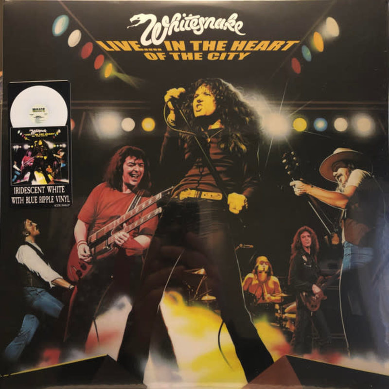 Whitesnake - Live....In The Heart Of The City LP (2021), Iridescent White With Blue Ripple