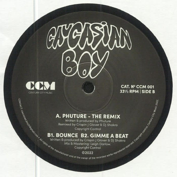 Caucasian Boy – Phuture - The Remix 12" (2022)