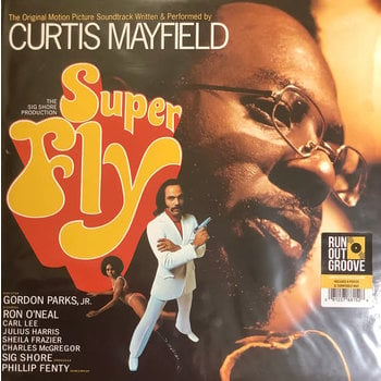 Curtis Mayfield - Super Fly OST 2LP+Slipmat (2022 Run Out Groove Reissue), Orange Vinyl, Numbered, 50th Anniversary