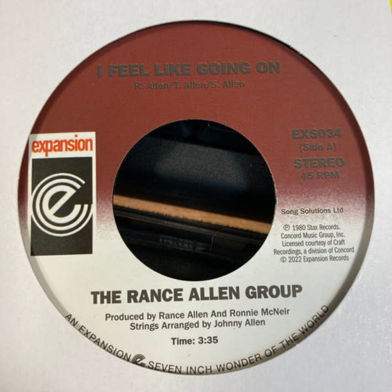 The Rance Allen Group – I Feel Like Going On / Can't Get Enough 7" (2022)