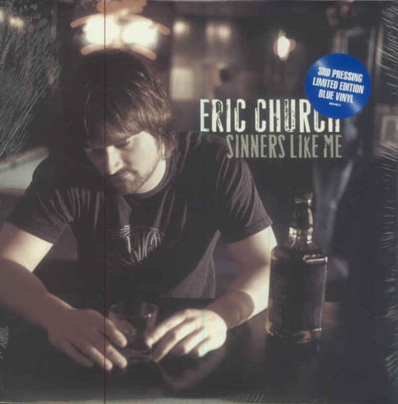 Eric Church - Sinners Like Me LP (2022 Reissue), Blue, 3rd Pressing