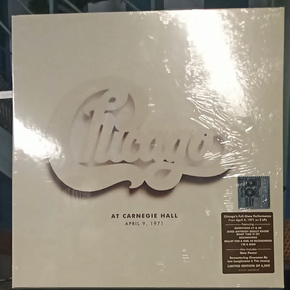 Chicago - At Carnegie Hall - April 9, 1971 3LP BOX SET [RSD2022April]