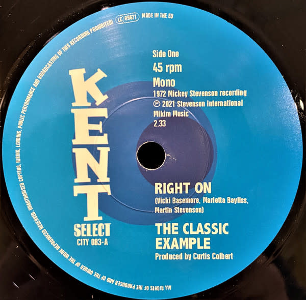 The Classic Example - Right On 7" (2023 Kent Select)