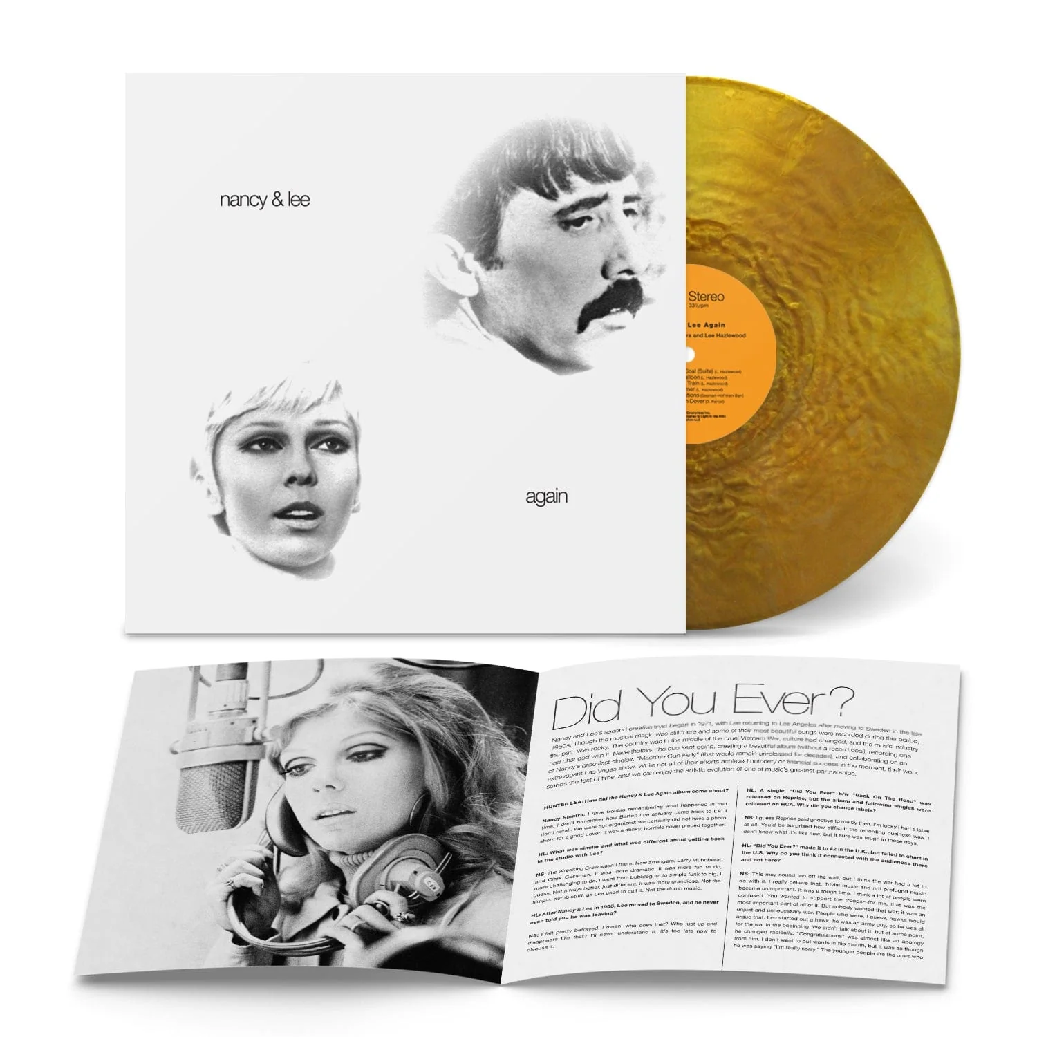 Nancy Sinatra & Lee Hazlewood - Nancy & Lee Again LP (2023 Reissue), Limited 500, Gold