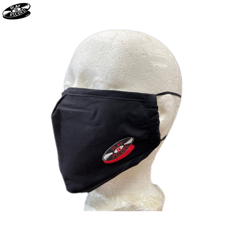 Play De Record Logo Face Mask [BLACK]