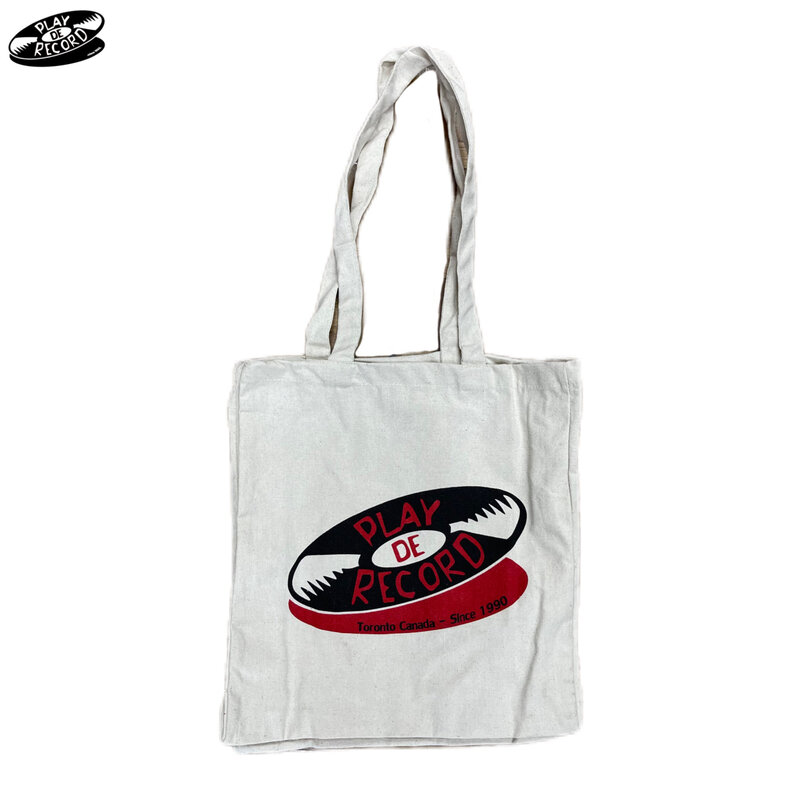 Play De Record Logo Tote Bag (holds roughly 30 records)