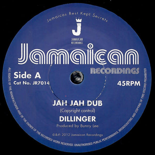 Dillinger – Jah Jah Dub / King Tubby & The Aggrovators–	A Social Version 7" (2012 Reissue)