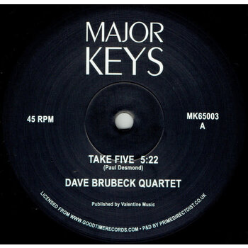 Dave Brubeck Quartet – Take Five 12" (2023, Major Keys)