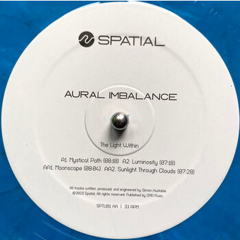 Aural Imbalance – The Light Within 12" (2023, Blue White Black Marbled Vinyl, Spatial)