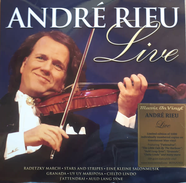André Rieu - Live LP (2023 Music On Vinyl, Limited 1000, Numbered, Translucent Blue