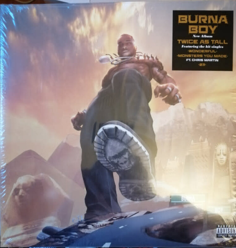 Burna Boy – Twice As Tall 2LP (2023, Limited Edition, Crystal Clear Vinyl)