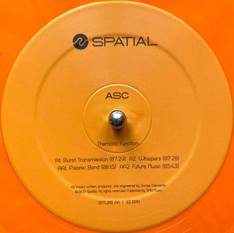 ASC – Thematic Function 12" (2023, Spatial, Orange Marbled Vinyl)