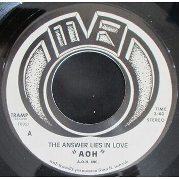 AOH – The Answer Lies In Love 7" (2023 Reissue, Tramp Records, Limited Edition)