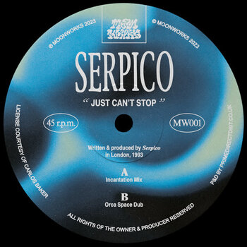 Serpico – Just Can't Stop 12" (2023 Reissue, Moonworks)