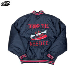 Drop The Needle/ Play De Record Embroidery Logo Bomber Jacket
