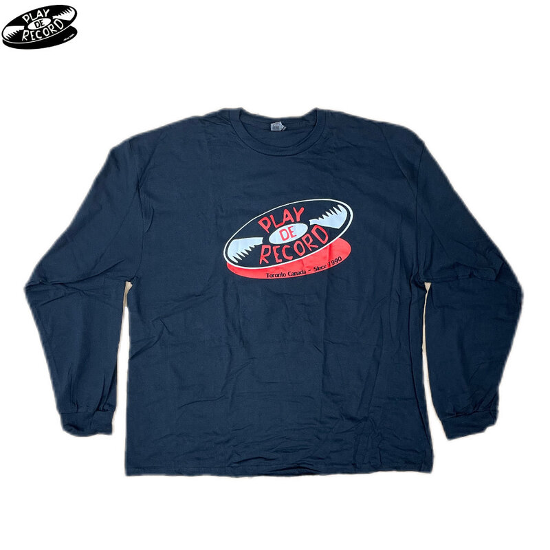 Play De Record Logo Long Sleeve Shirt [BLACK]