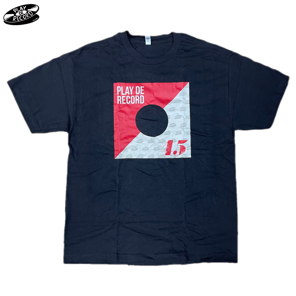 Play De 45RPM *Designed by (R.I.P.) DJ Jason Ulrich* T-Shirt [BLACK]