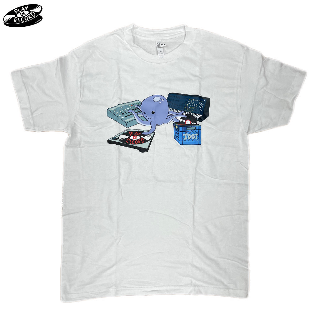 Play De Record *T Dot Octopus* T-Shirt [WHITE]