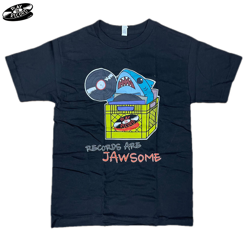 Play De Record *Records Are Jawsome* T-Shirt [BLACK]