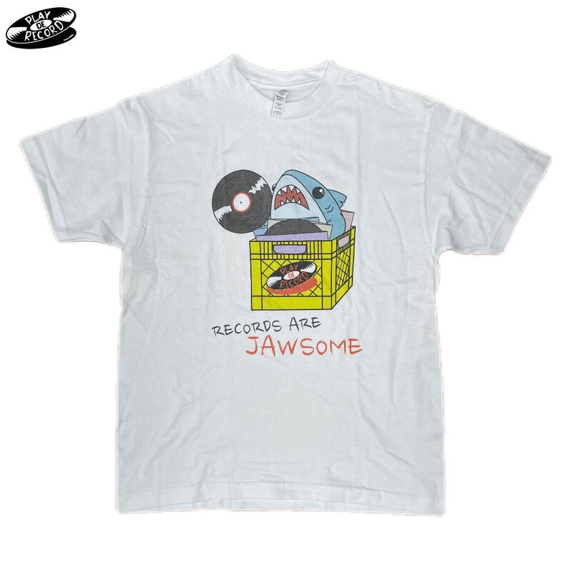 Play De Record *Records Are Jawsome* T-Shirt [WHITE]