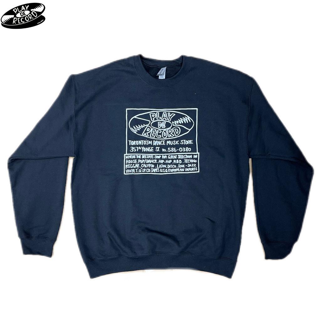 Play De Record OG Yonge Street Store Sign Crewneck [BLACK]