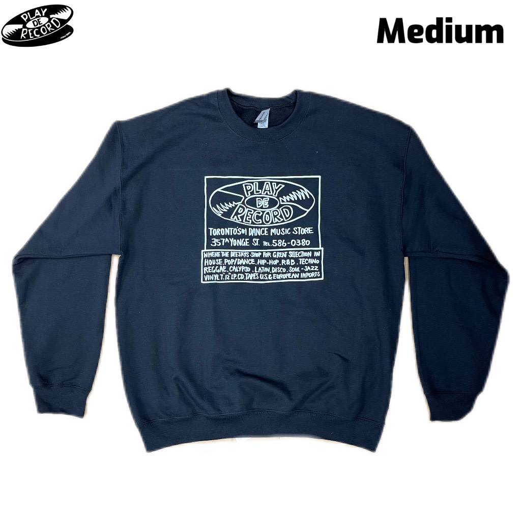Play De Record OG Yonge Street Store Sign Crewneck [BLACK]