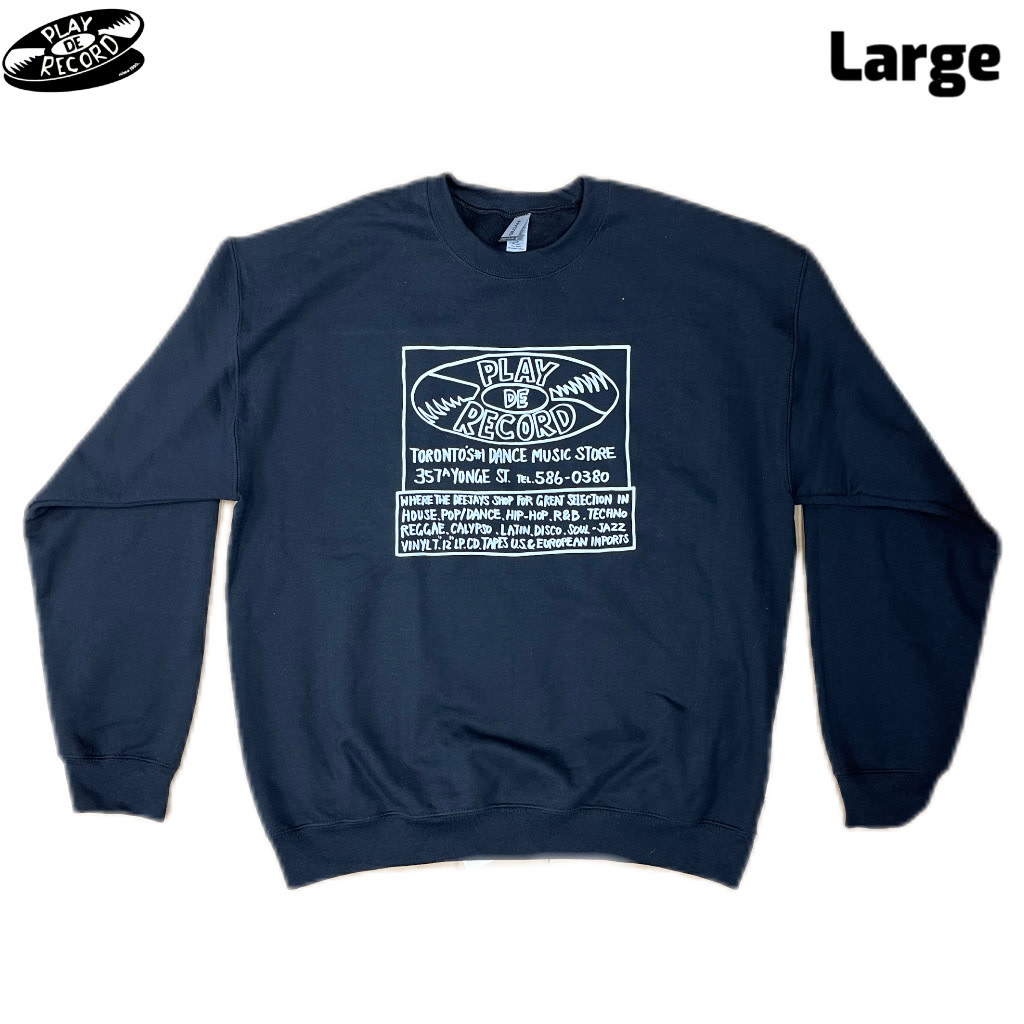 Play De Record OG Yonge Street Store Sign Crewneck [BLACK]