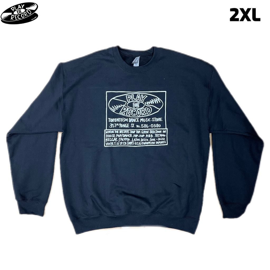 Play De Record OG Yonge Street Store Sign Crewneck [BLACK]