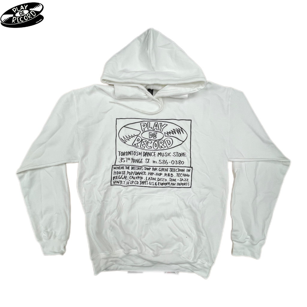 Play De Record OG Yonge Street Store Sign Hoodie [WHITE]