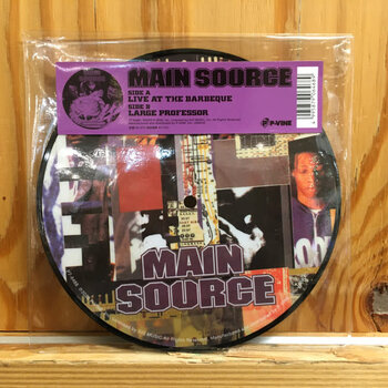 Main Source - Live At The Barbeque / Large Professor 7" PICTURE DISC (2023 P-Vine), Japanese Promo