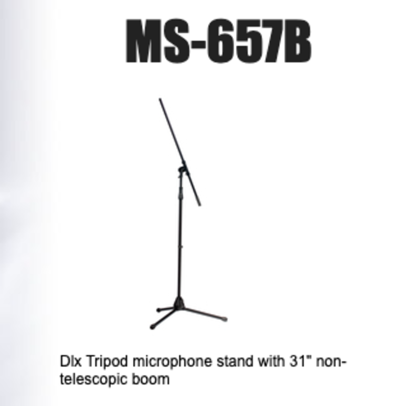 Yorkville MS-657B Deluxe Mic Stand w/ Boom [Black]