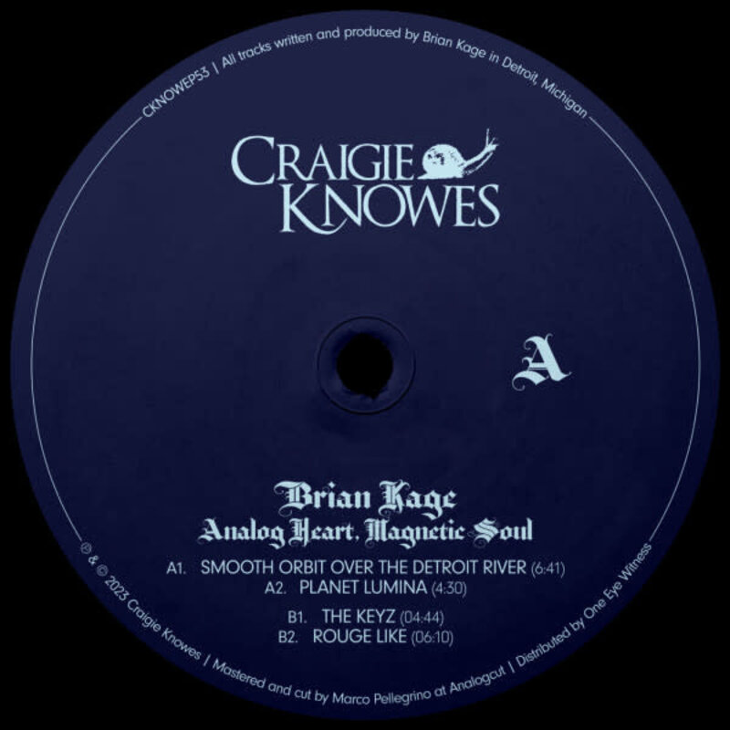 Brian Kage - Analog Heart, Magnetic Soul 12" (2023 Craigie Knowes)