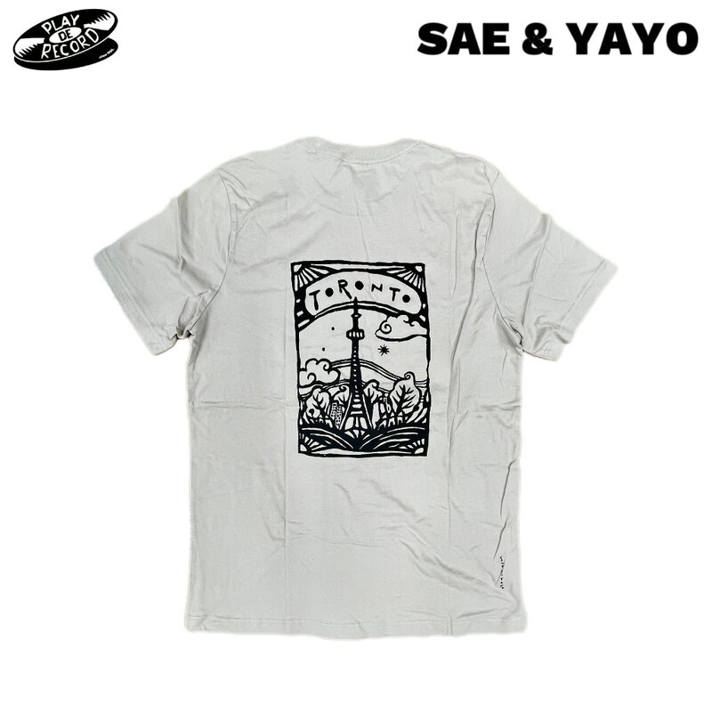 Sae & Yayo Handprinted Silkscreen Toronto T-Shirt [BEIGE]