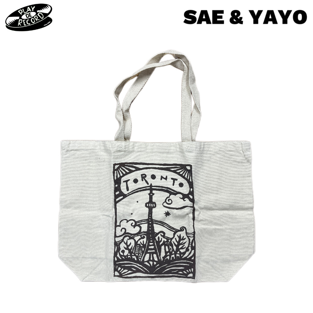 Sae & Yayo Handprinted Silkscreen Toronto WIDE Tote Bag