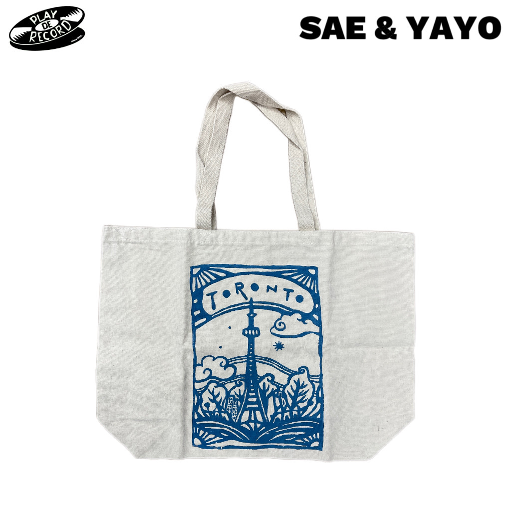 Sae & Yayo Handprinted Silkscreen Toronto WIDE Tote Bag