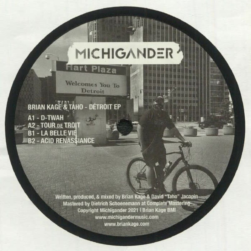 Brian Kage & Taho - Détroit EP 12" (2021 Michigander), Black Vinyl