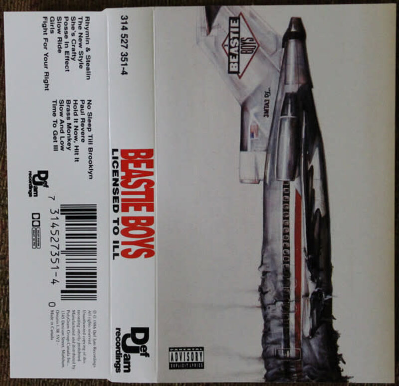 (VINTAGE) Beastie Boys – Licensed To Ill CASSETTE (Canada Reissue)