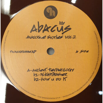 Abacus – Analogue Stories Vol 2 12" (2023, Phonogramme, Brown Vinyl)